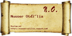 Nusser Otília névjegykártya